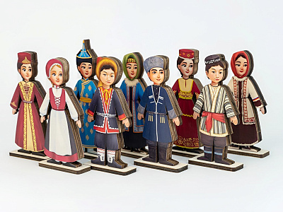 «Народы России» - разборные куклы в национальных костюмах (48 шт)